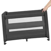 Patut multifunctional, Lionelo, Patty, 5 in 1, 0- 36 luni, Co-sleeper, Tarc de joaca, Patut de calatorie, Laterala rabatabila, 2 trepte reglare saltea, Roti, Husa transport inclusa, Gri BYNLO-PATTY_GREY_GRAPHITE