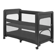 Patut multifunctional, Lionelo, Patty, 5 in 1, 0- 36 luni, Co-sleeper, Tarc de joaca, Patut de calatorie, Laterala rabatabila, 2 trepte reglare saltea, Roti, Husa transport inclusa, Gri BYNLO-PATTY_GREY_GRAPHITE