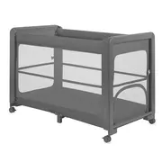 Patut multifunctional, Lionelo, Patty, 5 in 1, 0- 36 luni, Co-sleeper, Tarc de joaca, Patut de calatorie, Laterala rabatabila, 2 trepte reglare saltea, Roti, Husa transport inclusa, Gri BYNLO-PATTY_GREY_GRAPHITE