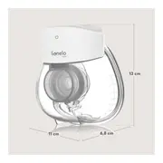 Pompa de san, Lionelo, Fidi Free Lumi, Portabila, Cu accesorii, Hands-free, 9 functii de masaj, Functie iluminare pentru noapte, Fara BPA, Autonomie 3 h, Capacitate 180 ml, Alb BYNLOC-FIDI_FREE_LUMI_WHITE_NATURAL