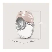 Pompa de san, Lionelo, Fidi Free Slim, Portabila, Cu accesorii, Hands-free, Trifazata, Panou control, Autonomie pana la 3 h, 9 functii de masaj, Silentioasa- 40 db, Capacitate 150 ml, Roz BYNLOC-FIDI_FREE_SLIM