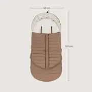 Sac de iarna, Lionelo, Oli, Pentru carucior, landou sau scaun auto, 101x45 cm, Impermeabil, Rezistent pana la -20 grade, Extensibil, Maro BYNLO-OLI_NUTTY