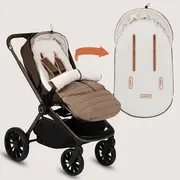 Sac de iarna, Lionelo, Oli, Pentru carucior, landou sau scaun auto, 101x45 cm, Impermeabil, Rezistent pana la -20 grade, Extensibil, Maro BYNLO-OLI_NUTTY