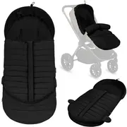 Sac de iarna, Lionelo, Oli, Pentru carucior, landou sau scaun auto, 101x45 cm, Impermeabil, Rezistent pana la -20 grade, Extensibil, Negru BYNLO-OLI_BLACK