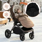 Sac de iarna, Lionelo, Oli, Pentru carucior, landou sau scaun auto, 101x45 cm, Impermeabil, Rezistent pana la -20 grade, Extensibil, Negru BYNLO-OLI_BLACK