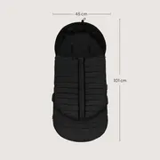 Sac de iarna, Lionelo, Oli, Pentru carucior, landou sau scaun auto, 101x45 cm, Impermeabil, Rezistent pana la -20 grade, Extensibil, Negru BYNLO-OLI_BLACK