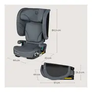 Scaun auto pliabil, Lionelo, Orin, i-Size, 100-150 cm, Tetiera reglabila in 14 pozitii, Spatar in 4 pozitii, Isofix+Top Tether, Sezut ergonomic, Husa transport, Suport sticla, Gri Grafit BYNLO-ORIN_I-SIZE_GREY_GRAPHITE