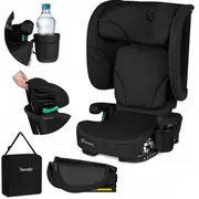 Scaun auto pliabil, Lionelo, Orin, i-Size, 100-150 cm, Tetiera reglabila in 14 pozitii, Spatar in 4 pozitii, Isofix+Top Tether, Sezut ergonomic, Husa transport, Suport sticla, Negru Carbon BYNLO-ORIN_I-SIZE_BLACK_CARBON