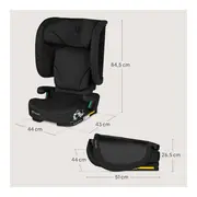 Scaun auto pliabil, Lionelo, Orin, i-Size, 100-150 cm, Tetiera reglabila in 14 pozitii, Spatar in 4 pozitii, Isofix+Top Tether, Sezut ergonomic, Husa transport, Suport sticla, Negru Carbon BYNLO-ORIN_I-SIZE_BLACK_CARBON