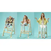 Scaun de masa, Lionelo, Floris, 3 in 1, Din Lemn, Transformabil, Reglabil pe inaltime in 4 pozitii, Suport picioare- 4 pozitii, 6 luni- 12 ani, Sustine 40 kg, Bej BYNLO-FLORIS_BEIGE_NATURAL