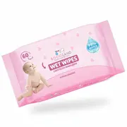 Servetele umede, Bocioland, Apa 99%, Fara parfum, 60 de bucati/pachet BYNBL153