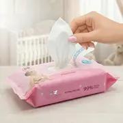 Servetele umede, Bocioland, Apa 99%, Fara parfum, 60 de bucati/pachet BYNBL153