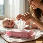 Servetele umede, Bocioland, Apa 99%, Fara parfum, 60 de bucati/pachet BYNBL153