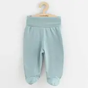 Set 3 piese, New Baby, Classic II, Include 3 perechi de pantalonasi cu botosei, Marime 62, Din bumbac 100%, Blue BYN58559