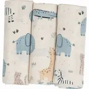 Set 3 scutece terta, Bubaba, Din bumbac, 80x80 cm, Beige Safari BYN87806