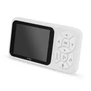Video monitor, Lionelo, Babyline 3.4, Ecran LCD de 3.5 inch, Raza de actiune pana la 300 m, Conectare 4 camere, Autonomie 8 h, Lampa RGB incorporata, Cantece de leagan, Zoom 4X, Mod nocturn, Alb BYNLOC-BABYLINE_3.4