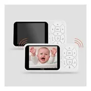Video monitor, Lionelo, Babyline 3.4, Ecran LCD de 3.5 inch, Raza de actiune pana la 300 m, Conectare 4 camere, Autonomie 8 h, Lampa RGB incorporata, Cantece de leagan, Zoom 4X, Mod nocturn, Alb BYNLOC-BABYLINE_3.4