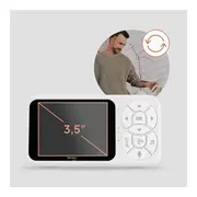 Video monitor, Lionelo, Babyline 3.4, Ecran LCD de 3.5 inch, Raza de actiune pana la 300 m, Conectare 4 camere, Autonomie 8 h, Lampa RGB incorporata, Cantece de leagan, Zoom 4X, Mod nocturn, Alb BYNLOC-BABYLINE_3.4