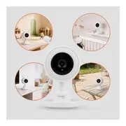 Video monitor, Lionelo, Babyline 3.4, Ecran LCD de 3.5 inch, Raza de actiune pana la 300 m, Conectare 4 camere, Autonomie 8 h, Lampa RGB incorporata, Cantece de leagan, Zoom 4X, Mod nocturn, Alb BYNLOC-BABYLINE_3.4