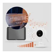 Video monitor, Lionelo, Babyline 3.4, Ecran LCD de 3.5 inch, Raza de actiune pana la 300 m, Conectare 4 camere, Autonomie 8 h, Lampa RGB incorporata, Cantece de leagan, Zoom 4X, Mod nocturn, Alb BYNLOC-BABYLINE_3.4