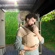 Wrap bebe, Jane, Cocoon, Ergonomic, De la nastere pana la 20 Kg, Cu multiple pozitii de purtare, Grey Land BYN8420421087428