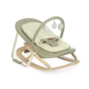 Balansoar, Jane, Kalm, Pliabil, Cu bara de jucarii si spatar reglabil, Cu baza din lemn, Conform cu standardul european de siguranta EN 12790:2023, Sage BYN8420421095065