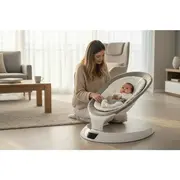 Balansoar electric, Jane, Moon, Cu 5 trepte de viteza, Timer, 12 melodii si 5 sunete ale naturii, Conform cu standardul european EN 12790:2023, Mist BYN8420421091616