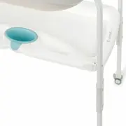 Cadita de baie cu suport, Jane, Flip, Cu 2 pozitii anatomice, Cu masuta de infasat, Cu tavita si compartimente pentru accesorii, Conform cu standardele europene EN 17072:2018EN 12221:2008+A1:2013, Sage BYN8420421094877