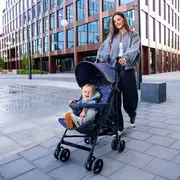 Carucior sport, Lionelo, Elia, Cu plasa de tantari, Suport de picioare reglabil, Spatar ajustabil in 4 pozitii, Capotina XXL, Pliere tip umbrela, Capacitate 15 kg, 6 luni+, EN 1888, Bej Taupe BYNLO-ELIA_BEIGE_TAUPE