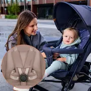 Carucior sport, Lionelo, Elia, Cu plasa de tantari, Suport de picioare reglabil, Spatar ajustabil in 4 pozitii, Capotina XXL, Pliere tip umbrela, Capacitate 15 kg, 6 luni+, EN 1888, Bej Taupe BYNLO-ELIA_BEIGE_TAUPE