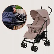 Carucior sport, Lionelo, Elia, Cu plasa de tantari, Suport de picioare reglabil, Spatar ajustabil in 4 pozitii, Capotina XXL, Pliere tip umbrela, Capacitate 15 kg, 6 luni+, EN 1888, Bej Taupe BYNLO-ELIA_BEIGE_TAUPE