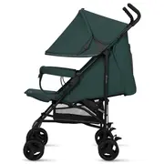 Carucior sport, Lionelo, Elia, Cu plasa de tantari, Suport de picioare reglabil, Spatar ajustabil in 4 pozitii, Capotina XXL, Pliere tip umbrela, Capacitate 15 kg, 6 luni+, EN 1888, Verde grafit BYNLO-ELIA_GREEN_GRAPHITE