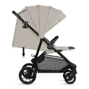 Carucior sport, Lionelo, Emerald, Pliere cu o mana, Copertina XXL UPF50+, Spatar reglabil, Suspensie completa, Roti EVA, 6- 48 luni, Pana la 22 kg, Bej BYNLO-EMERALD_BEIGE_SAND