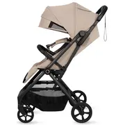 Carucior sport, Lionelo, Tansi, Pliere automata, Ultracompact, Manevrare cu o mana, Roti cu tehnologie GravelTech, Spatar si suport picioare reglabile, 6-48 luni, Sustine 22 kg, Bej BYNLO-TANSI_BEIGE_SAND