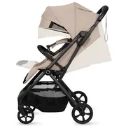 Carucior sport, Lionelo, Tansi, Pliere automata, Ultracompact, Manevrare cu o mana, Roti cu tehnologie GravelTech, Spatar si suport picioare reglabile, 6-48 luni, Sustine 22 kg, Bej BYNLO-TANSI_BEIGE_SAND