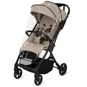Carucior sport, Lionelo, Tansi, Pliere automata, Ultracompact, Manevrare cu o mana, Roti cu tehnologie GravelTech, Spatar si suport picioare reglabile, 6-48 luni, Sustine 22 kg, Bej BYNLO-TANSI_BEIGE_SAND