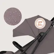 Carucior sport, Lionelo, Tansi, Pliere automata, Ultracompact, Manevrare cu o mana, Roti cu tehnologie GravelTech, Spatar si suport picioare reglabile, 6-48 luni, Sustine 22 kg, Bej Taupe BYNLO-TANSI_BEIGE_TAUPE