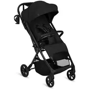 Carucior sport, Lionelo, Tansi, Pliere automata, Ultracompact, Manevrare cu o mana, Roti cu tehnologie GravelTech, Spatar si suport picioare reglabile, 6-48 luni, Sustine 22 kg, Negru BYNLO-TANSI_BLACK_ONYX