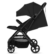 Carucior sport, Lionelo, Tansi, Pliere automata, Ultracompact, Manevrare cu o mana, Roti cu tehnologie GravelTech, Spatar si suport picioare reglabile, 6-48 luni, Sustine 22 kg, Negru BYNLO-TANSI_BLACK_ONYX