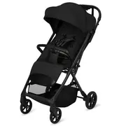Carucior sport, Lionelo, Tansi, Pliere automata, Ultracompact, Manevrare cu o mana, Roti cu tehnologie GravelTech, Spatar si suport picioare reglabile, 6-48 luni, Sustine 22 kg, Negru BYNLO-TANSI_BLACK_ONYX