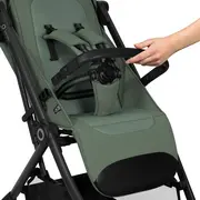 Carucior sport, Lionelo, Tansi, Pliere automata, Ultracompact, Manevrare cu o mana, Roti cu tehnologie GravelTech, Spatar si suport picioare reglabile, 6-48 luni, Sustine 22 kg, Verde BYNLO-TANSI_GREEN_EMERALD