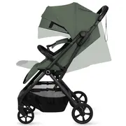 Carucior sport, Lionelo, Tansi, Pliere automata, Ultracompact, Manevrare cu o mana, Roti cu tehnologie GravelTech, Spatar si suport picioare reglabile, 6-48 luni, Sustine 22 kg, Verde BYNLO-TANSI_GREEN_EMERALD