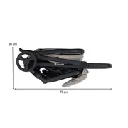 Carucior sport, Petite&Mars, Flip, Pliere compacta cu o mana, Spatar reglabil pana la pozitie de somn, Suport picioare reglabil, Copertina extensibila cu protectie UPF50+, Pana la 22 kg, 0 luni+, Gri BYN670732