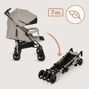 Carucior sport compact, Lionelo, Irma, Spatar ajustabil in 4 pozitii, Suport picioare reglabil, Manere rotative, Pliere tip umbrela, 6- 36 luni, Pana la 15 kg, Conform cu EN1888-1:2018, Bej BYNLO-IRMA_BEIGE_SAND
