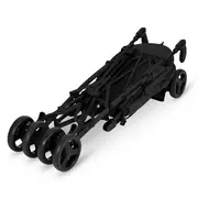 Carucior sport compact, Lionelo, Irma, Spatar ajustabil in 4 pozitii, Suport picioare reglabil, Manere rotative, Pliere tip umbrela, 6- 36 luni, Pana la 15 kg, Conform cu EN1888-1:2018, Negru Onyx BYNLO-IRMA_BLACK_ONYX