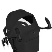 Carucior sport compact, Lionelo, Irma, Spatar ajustabil in 4 pozitii, Suport picioare reglabil, Manere rotative, Pliere tip umbrela, 6- 36 luni, Pana la 15 kg, Conform cu EN1888-1:2018, Negru Onyx BYNLO-IRMA_BLACK_ONYX