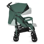 Carucior sport compact, Lionelo, Irma, Spatar ajustabil in 4 pozitii, Suport picioare reglabil, Manere rotative, Pliere tip umbrela, 6- 36 luni, Pana la 15 kg, Conform cu EN1888-1:2018, Verde smarald BYNLO-IRMA_GREEN_EMERALD