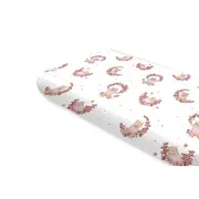 Cearceaf cu elastic, MimiNu, Pentru pat 160x80 cm, Din bumbac certificat Oeko Tex Standard 100, Design, Betty BYN6426972032124