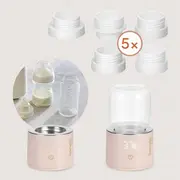 Incalzitor portabil, Lionelo, ThermUp Swift, Portabil, Incalzire in 3 minute, Mentinerea temperaturii, 60 W, USB-C, 4 setari de temperatura: 37-50&deg;C, Recipient 180 ml inclus, Rose Gold BYNLOC-THERMUP_SWIFT