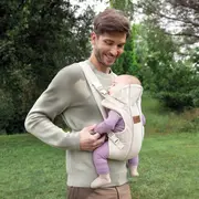 Marsupiu bebe, Jane, Dual Air, Ergonomic, De la nastere pana la 15 Kg, Conform cu EN 13209-2: 2015, Sand BYN8420421094556